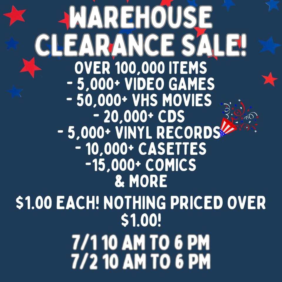 Retro City Games Warehouse Clear-Out $1.00 Sale