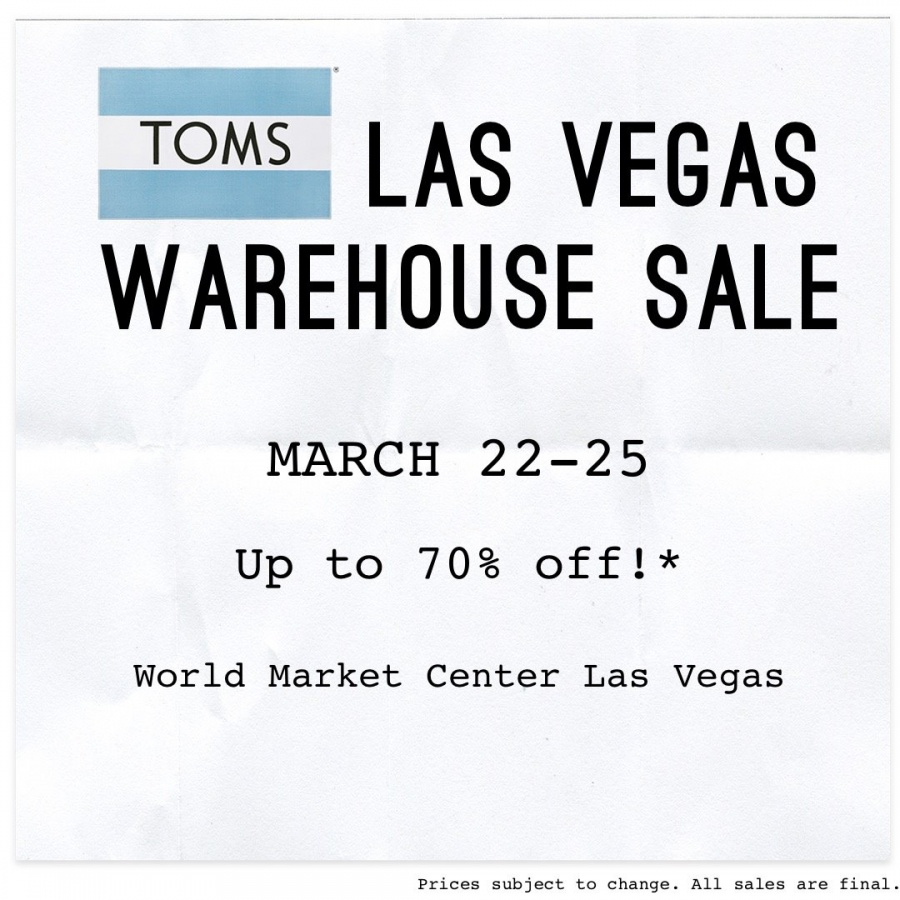 TOMS Warehouse Sale 