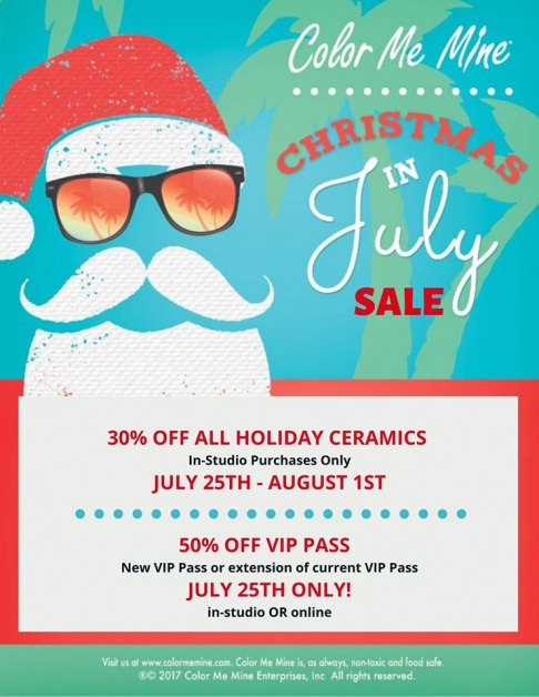 Color Me Mine Christmas In July Sale - Henderson, NV