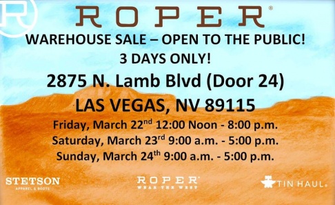 Roper Apparel & Footwear Warehouse Sale
